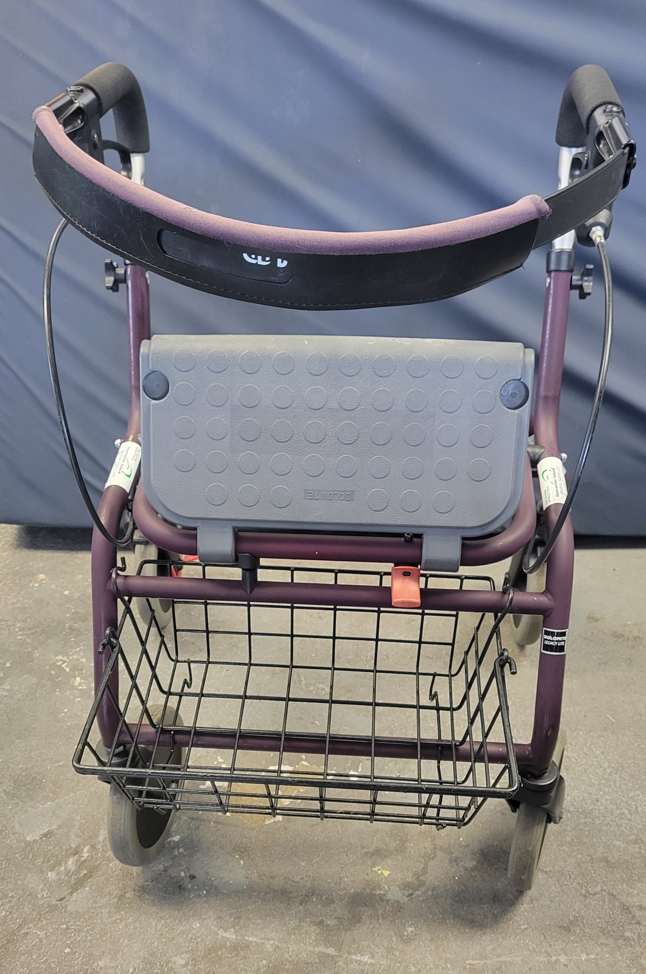 Dolomite Legacy Super Low Walker, Rollator Purple with Basket